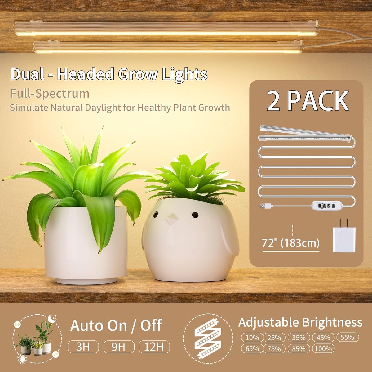 FOERPL-Support Pour Plantes D'intérieur Avec Lampes De Croissance Etagere Pour Plantes A 6 Niveaux En Metal En 140cm Haut Grande Etagere Pour Plantes En Forme Darbre Avec Rangement 93369940