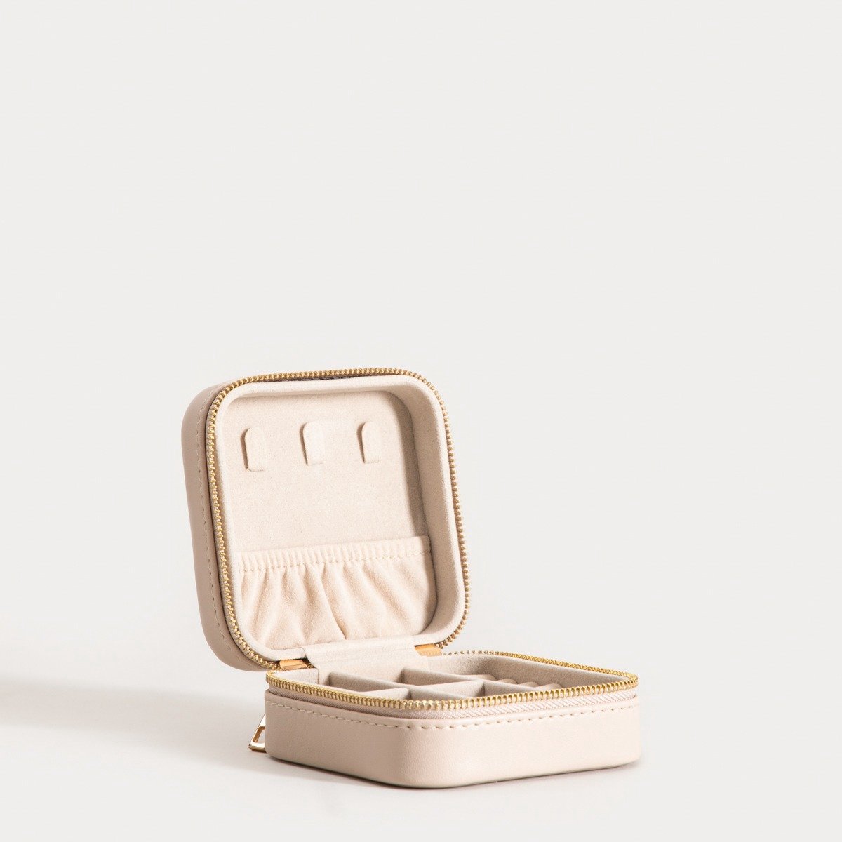 HOMLA - Jewellery Box - RINAS - Gestreept Beige Klein - 10.5x10.5x5 cm