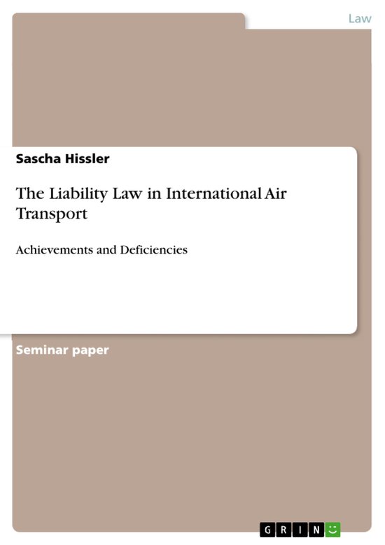 The Liability Law in International Air Transport - cover