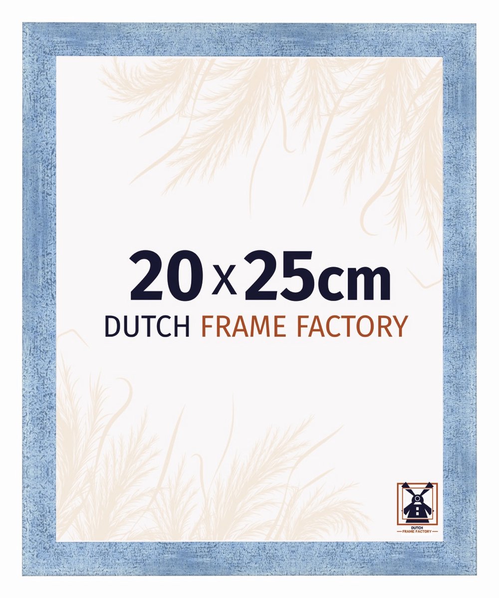 Dutch Frame Factory Fotolijst 20x25 cm - MDF - Helder Blauw Geveegd - Praag