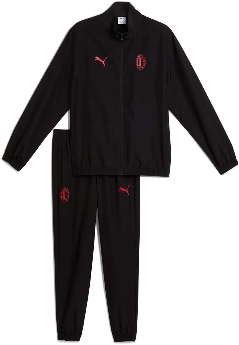 Puma Acm Ftbless Geweven Fansuit Sweatshirt Sportwear Volwassen Zwart