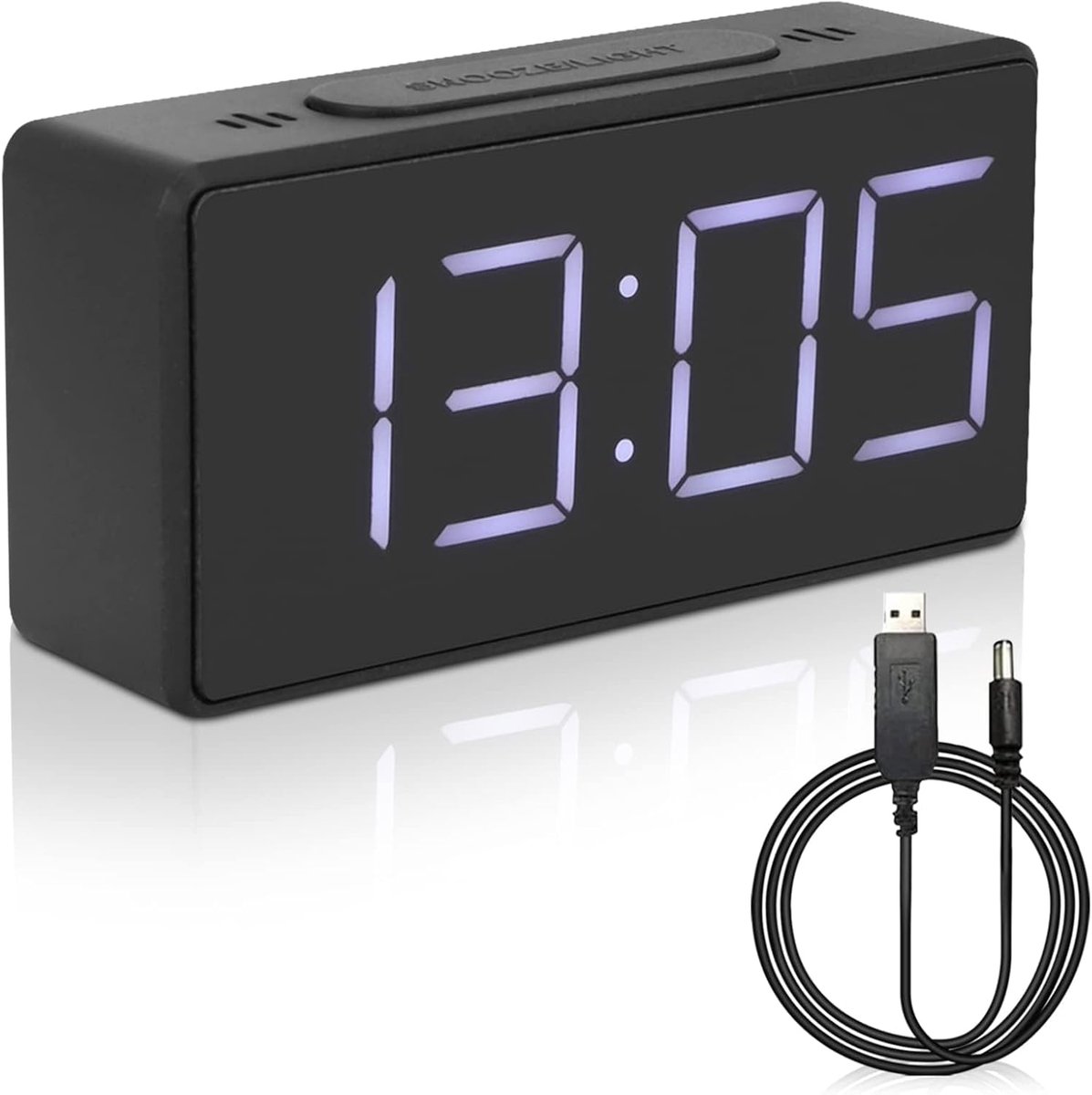 Digitale Klok met Groot Display en Snooze-Functie voor Thuisgebruik