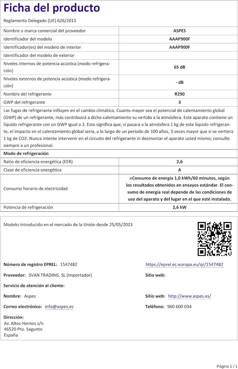 Afbeelding 2 van Draagbare Airconditioning 9000 BTU - Enkele Koeling met