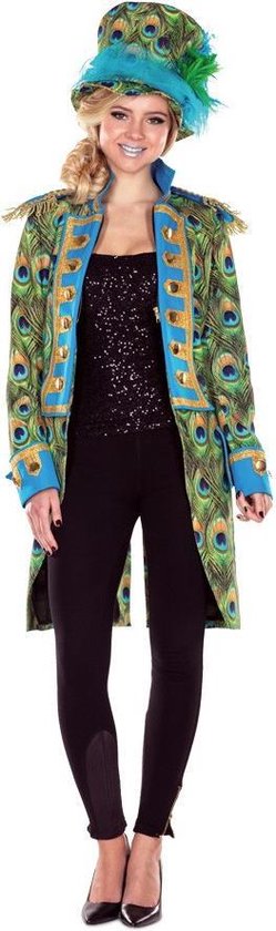 Tailcoat paon plume de paon cirque - taille 46 XL - bleu vert or pirate  pirate manteau... | bol.com