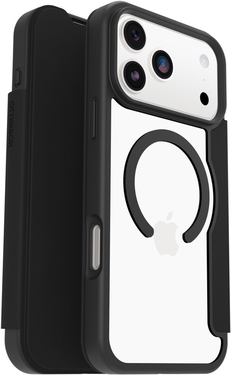 OtterBox React Folio - Backcover - Geschikt Voor iPhone 17 Pro Max - Transparant/Zwart