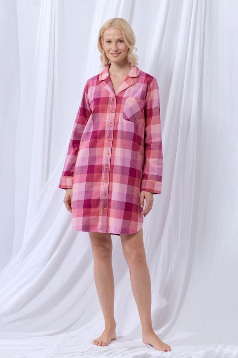 Lords & Lilies slaapkleed dames - framboos roze - 252-50-XDW-W/983