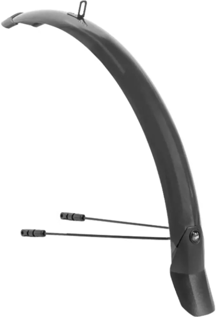 Eurofender Voorspatbord 28" - Compact Lampo-systeem - Mat Zwart - 58 mm Breed