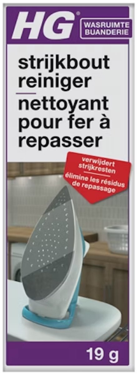 1 x HG Strijkbout Reiniger 50 gr - Strijkbout Reinigen - Strijkresten Verwijderen - Strijkbout Schoonmaken - Strijkbout Reinigen - Strijkbout Aanslag Verwijderen