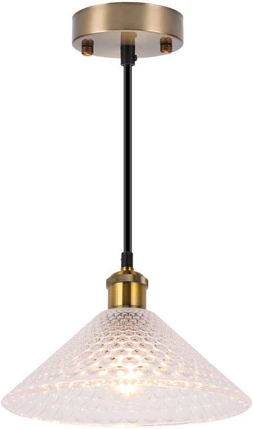 Suspension industrielle E27, lustre en Glas Vintage transparent pour chambre, salon ou salle à manger