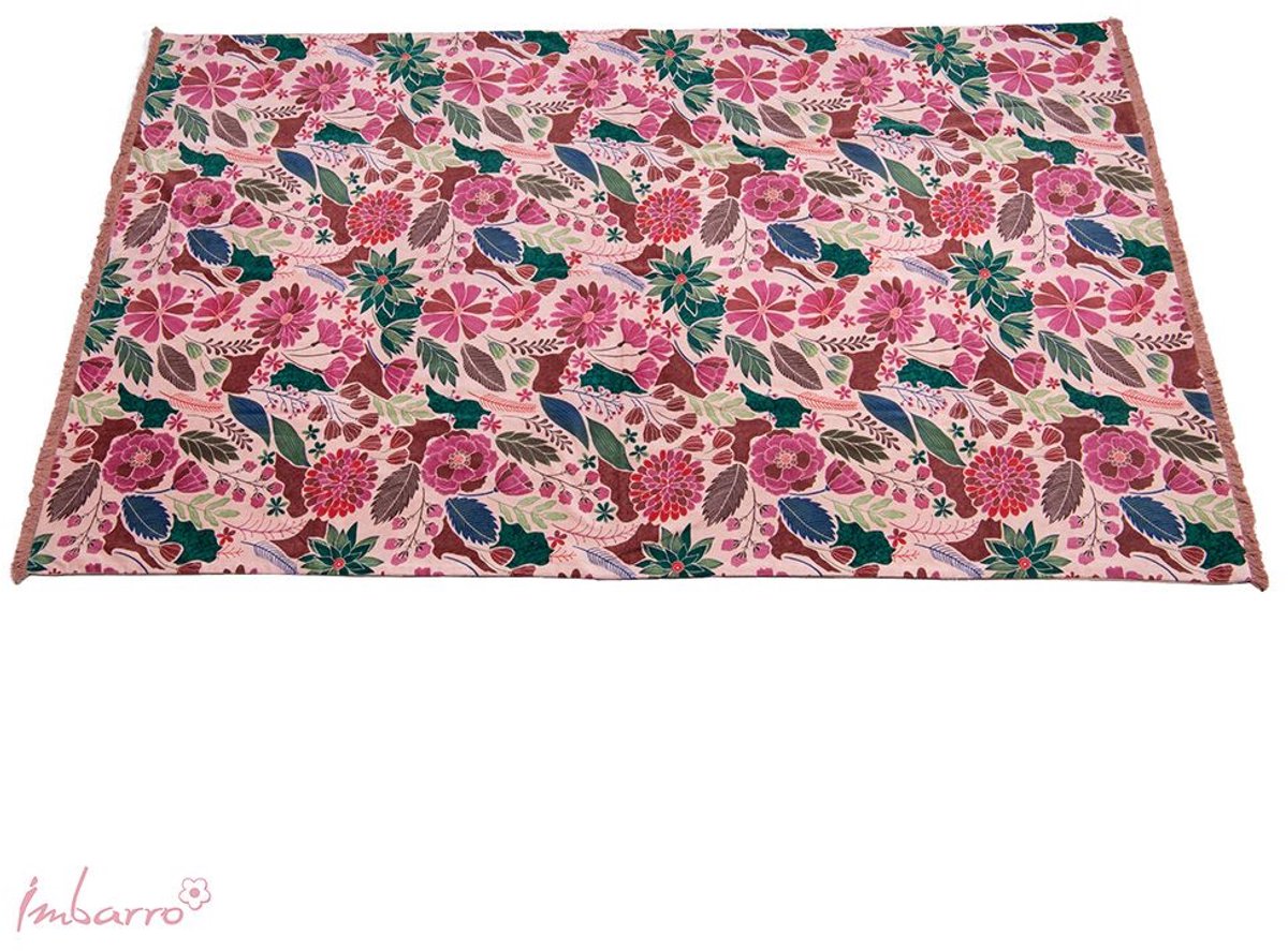 Imbarro - Plaid - Kleed - Throw - Maye - Pink - 110x180cm - Velvet