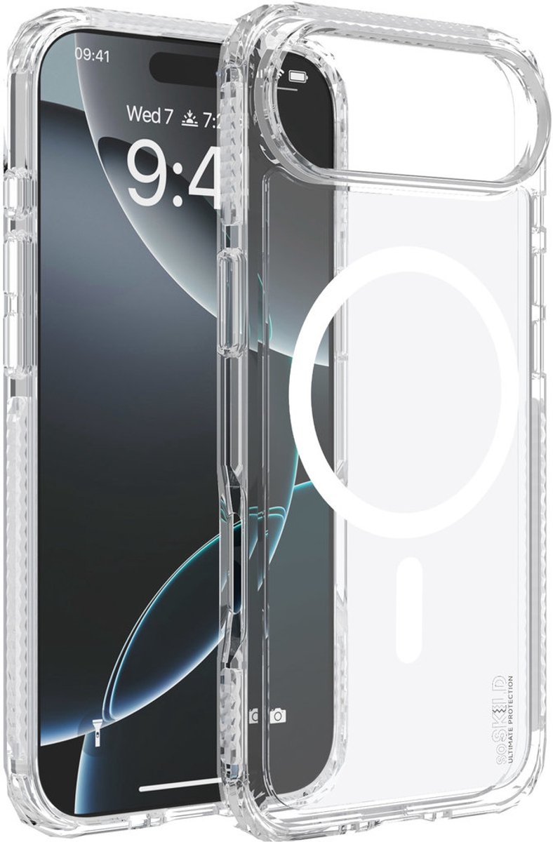 SoSkild geschikt voor Apple iPhone Air Defend Case Magnetic Ring - Transparant