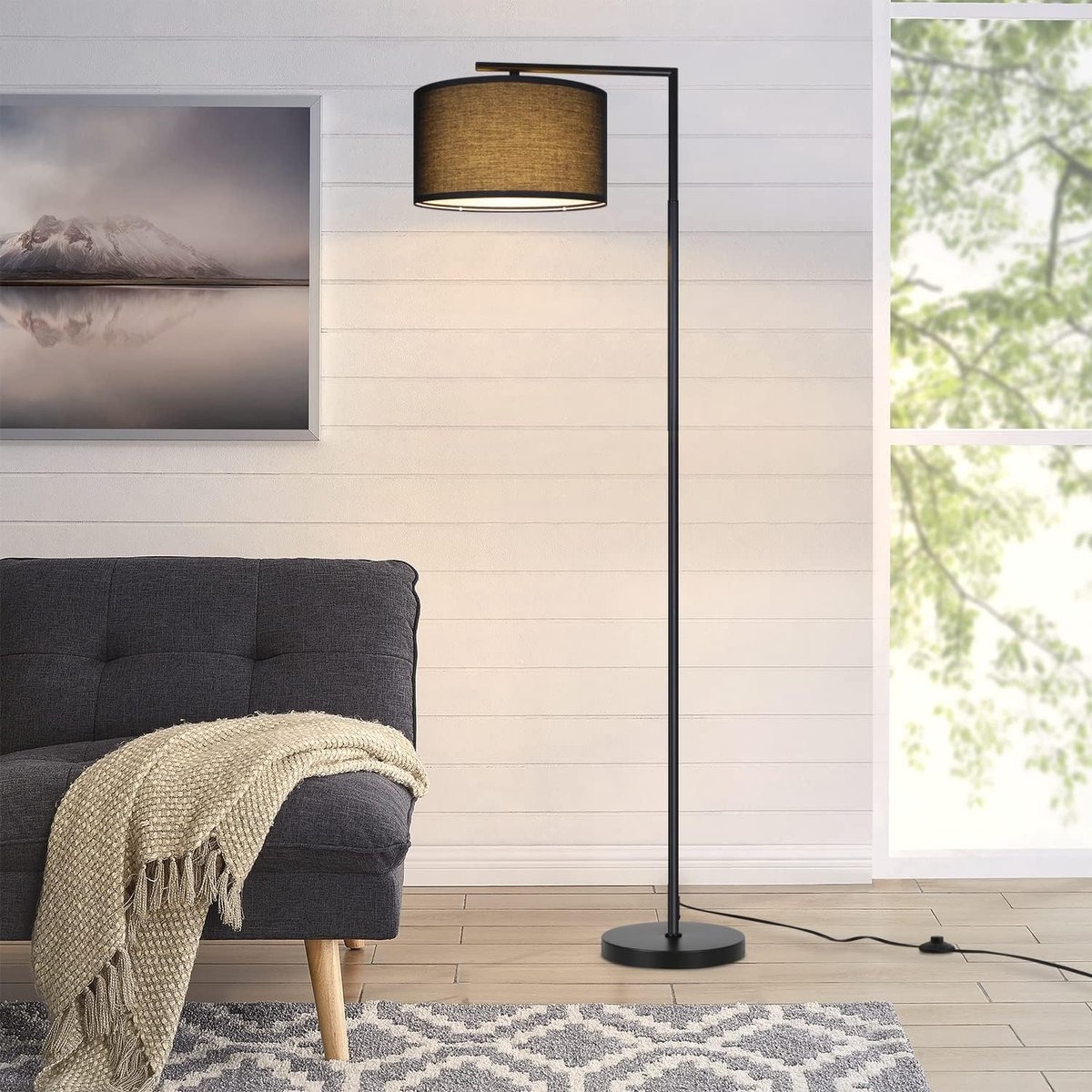 Glitzerlife Modern Booglamp Design - Zwart Vloerlamp thumbnail 6