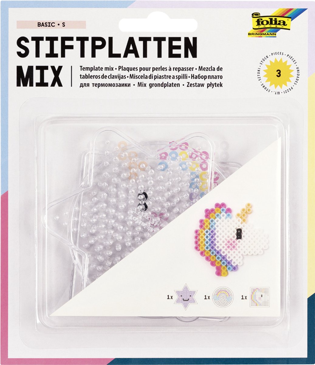 Strijkkralen bordjes basic klein 3 stuks