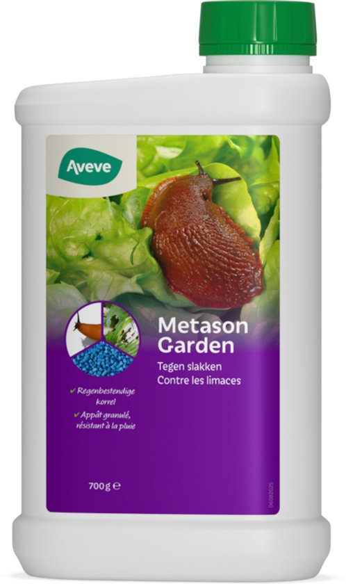 Aveve - Metason Garden - 700G - Granulés anti-limaces - Contre les limaces - Pour l'extérieur