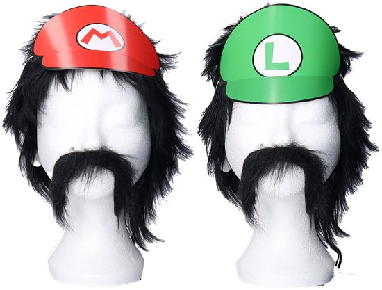 Super Mario feest thema hoedjes 8x stuks – Kinder verjaardag