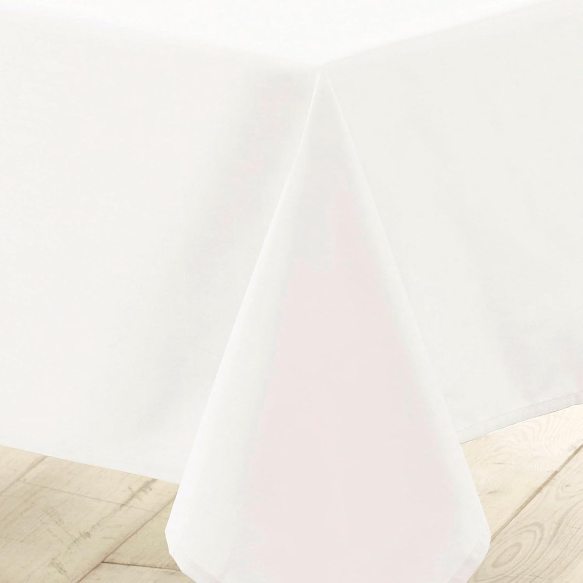 Tafelkleed voor binnen - Wit - polyester - 140 x 200 cm - Basic eettafel tafelkleden