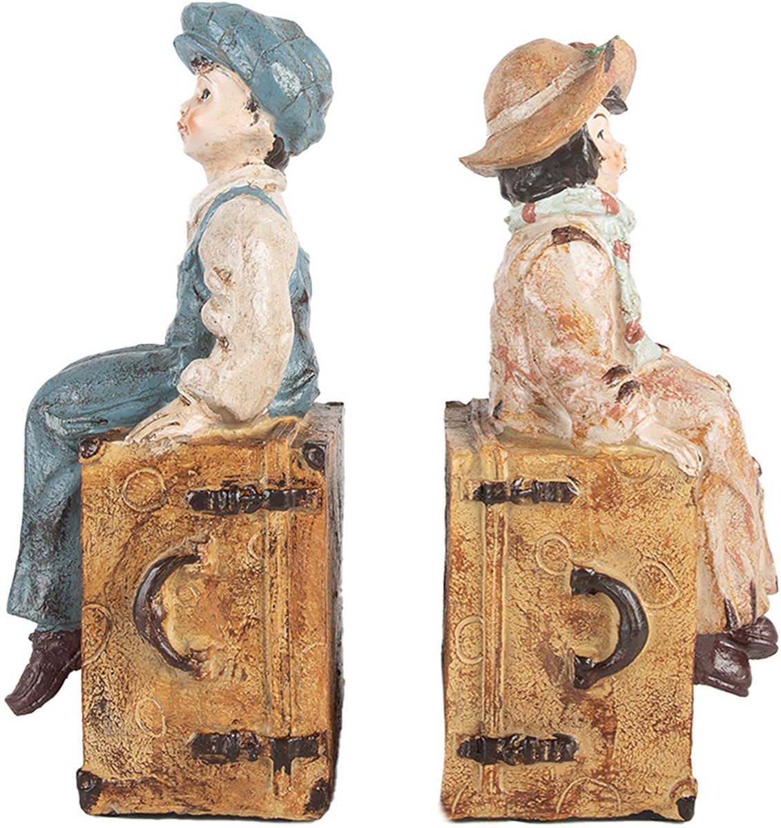 Boekensteunen Set van 2 Kinderen 19x10x22 cm Bruin Kunststof