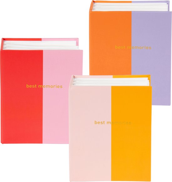 Goldbuch - Pack économique de 3 albums de coloration - Rouge/Rose/ Oranje/Violet - 100 photos 10x15 cm