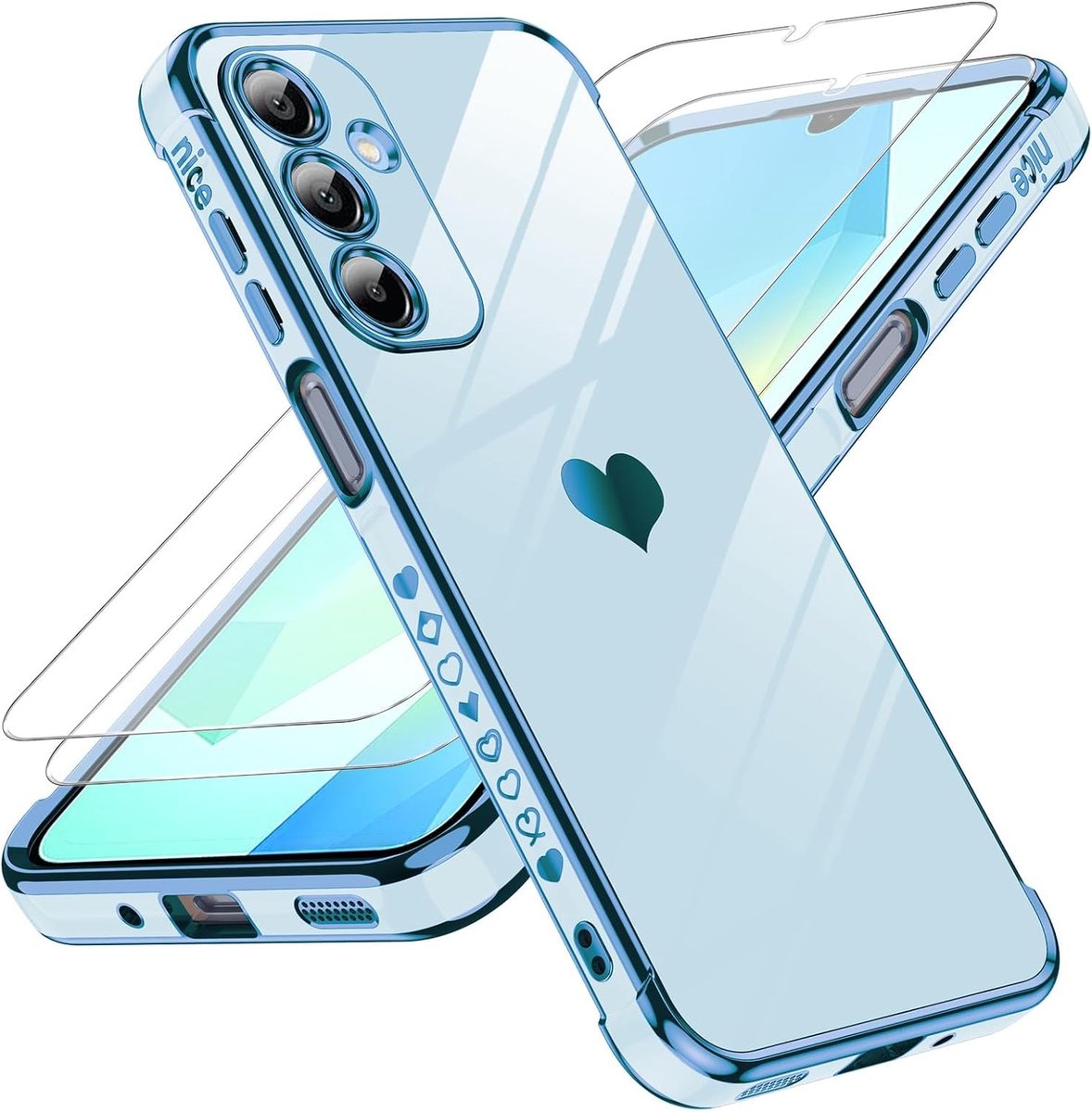 Geschikt voor Samsung Galaxy A16 4G / 5G , schokbestendig en krasbestendig zacht TPU lichtgewicht beschermhoesje voor Samsung A16 - Blauw
