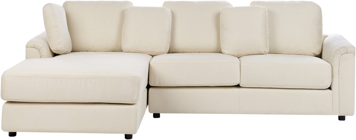 Beliani KOHLO - Hoekbank - Lichtbeige - Rechtszijdig - Polyester