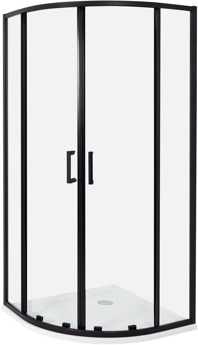 JUKATAN - Douchecabine - Zwart - 90 x 90 x 185 cm - Veiligheidsglas