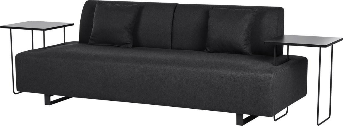 BELIANI SOKNA - Driezitsbank - Zwart - Polyester