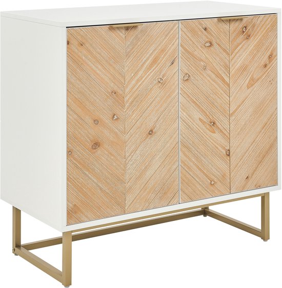 BELIANI ALASKA - Dressoir - Lichtbruin/Wit - Hout