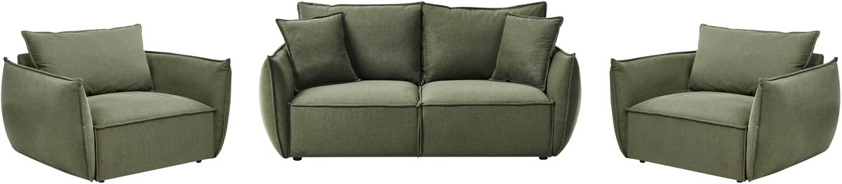 KUNES - Woonkamerset - Groen - Polyester
