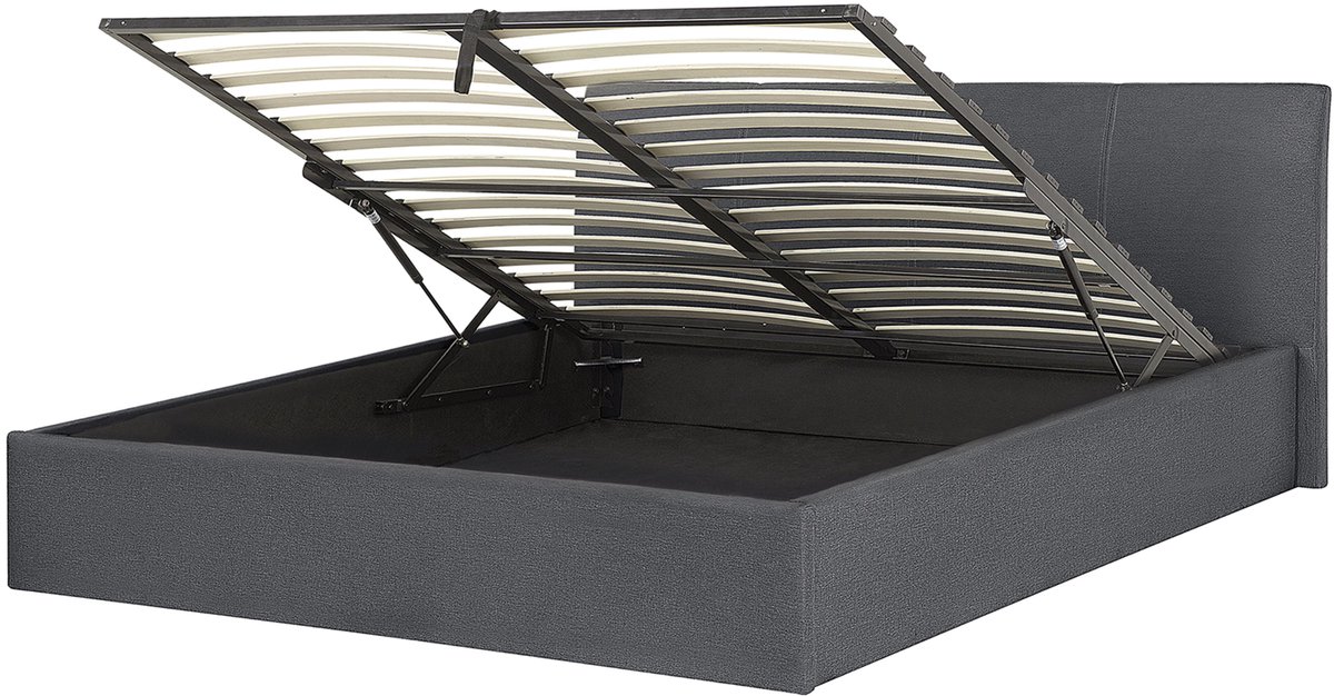 ORBEY - Tweepersoonsbed - Grijs - 160 x 200 cm - Polyester