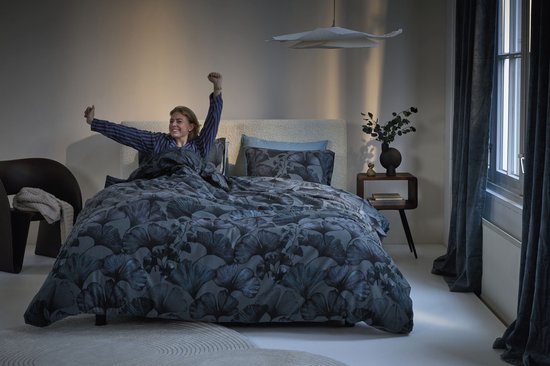 Beddinghouse Presca dekbedovertrek - Eenpersoons - 140 x 200/220 cm - Blauw van Merkloos — afbeelding 3
