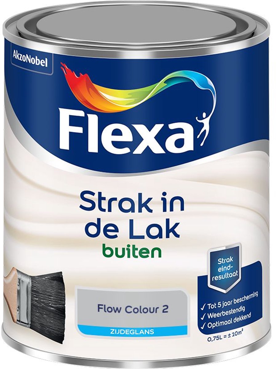 Flexa - Strak in de Lak Buitenlak Zijdeglans - Flow Colour 2 - Mengverf - 0.75 L