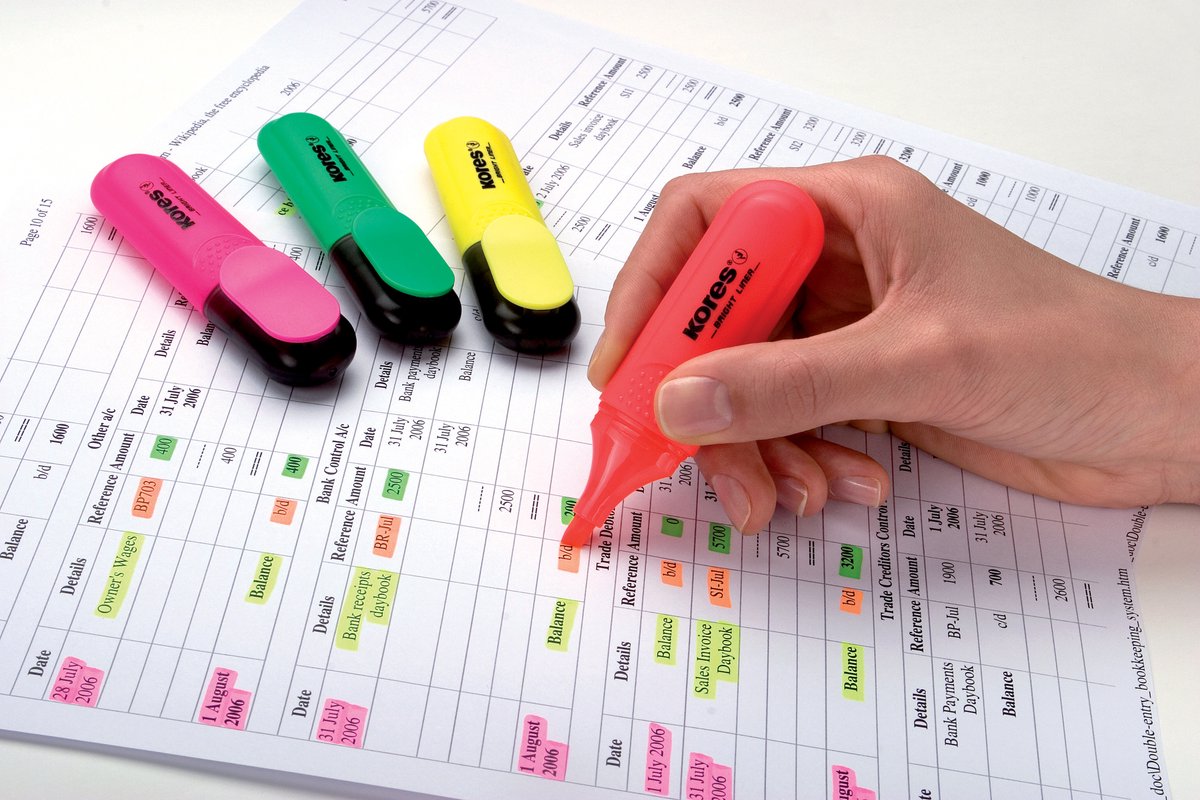 Kores markeerstift 'Bright Liner', kleur: rood