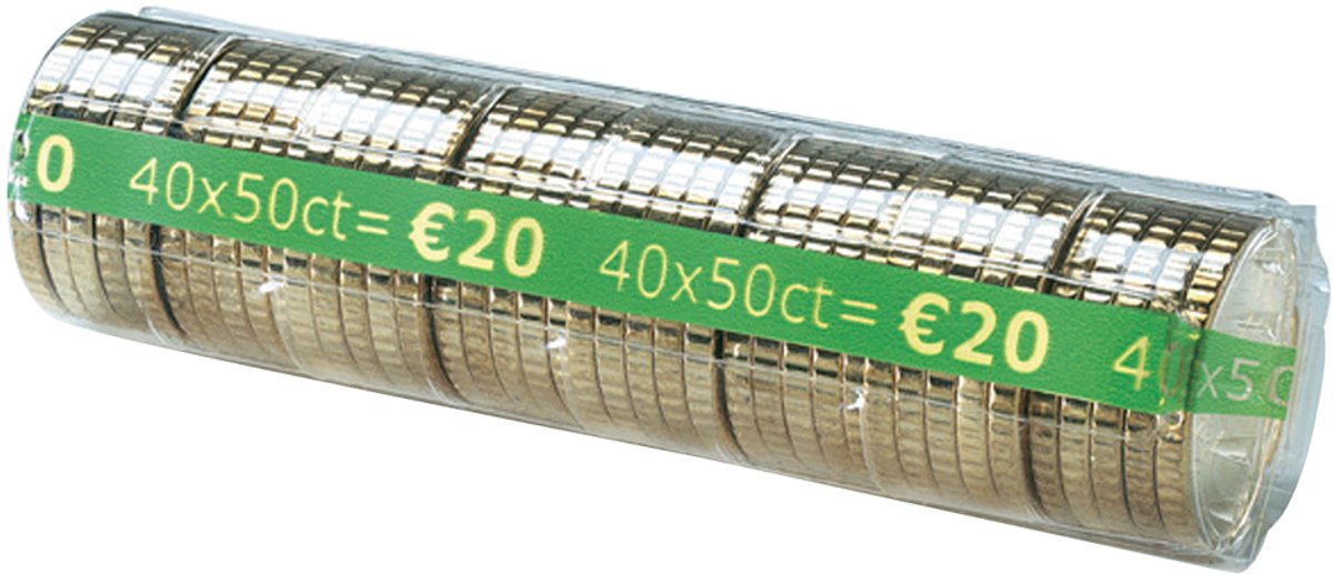 RESKAL munthulzen voor 1 cent munten, 100 stuks transparant