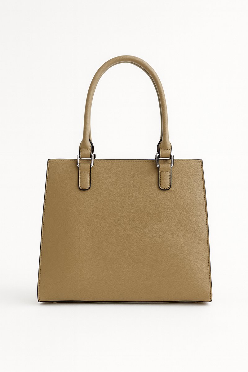 Hidzo Elanora Luxe Dames Handtas – Taupe – Elegant & Tijdloos