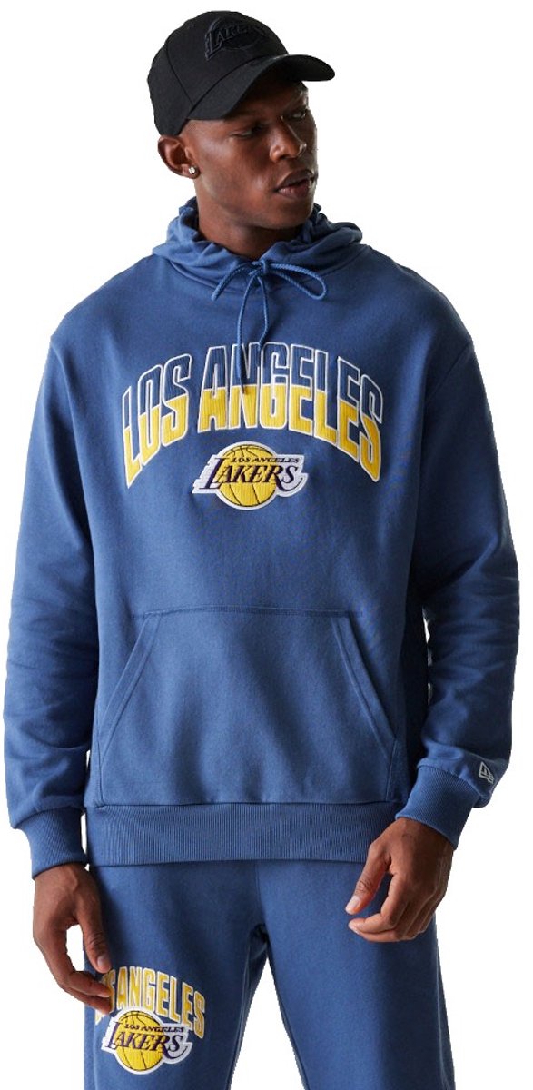 New Era Nba Arch Graphic Oversized Los Angeles Lakers Hoodie Man Blauw