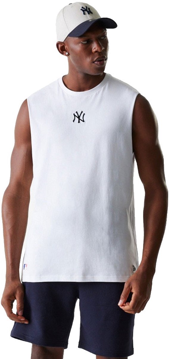 New Era Mlb Midi New York Yankees Mouwloos T-shirt L Man Wit