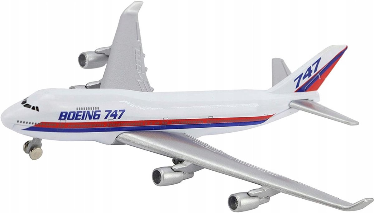 Welly Boeing 747 metalen modelvliegtuig - 13,5 cm