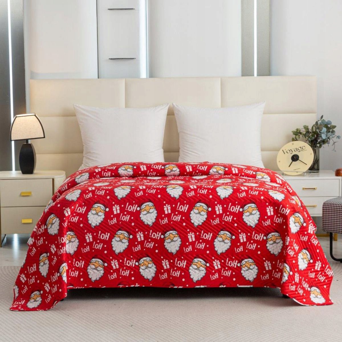 Kerstplaid Sinterklaas Rood 240x220 cm - Sfeervolle Slaapkamer Decoratie