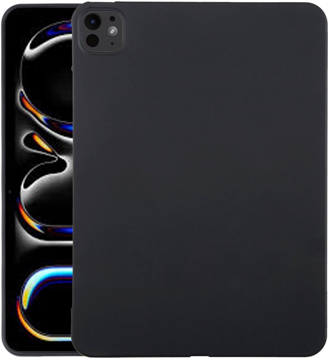 Fonu Siliconen Hoes - Geschikt voor iPad Pro 11 inch (M5 2025 / M4 2024) - Matt Zwart