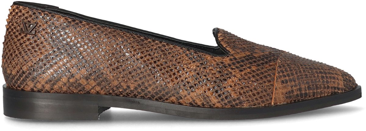 Lazamani - Flora Dames Ballerina Flats Leer Biscuit - Maat 36