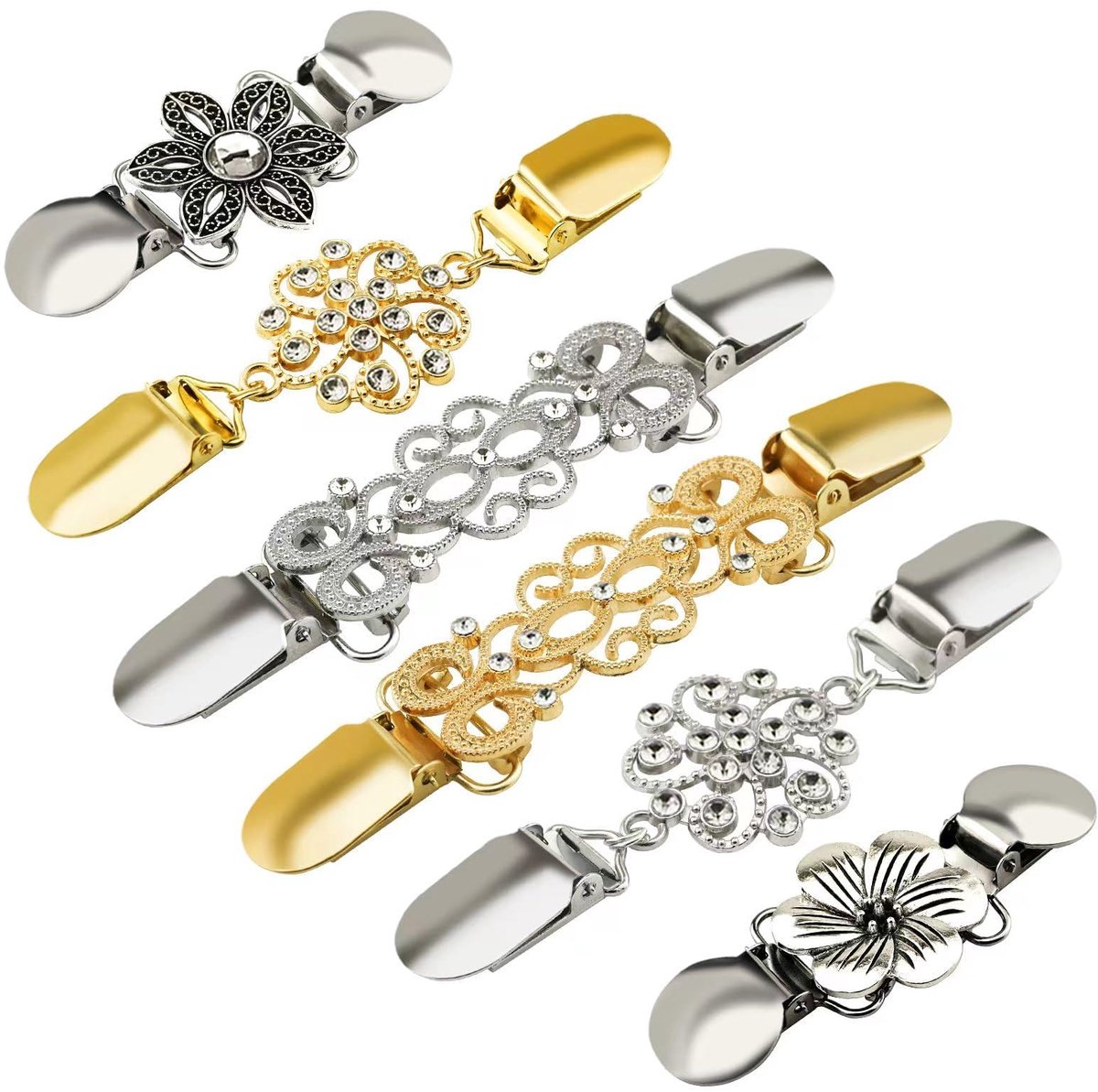 Ibenzoa® Set van 6 stijlvolle vintage clips voor kleding en accessoires