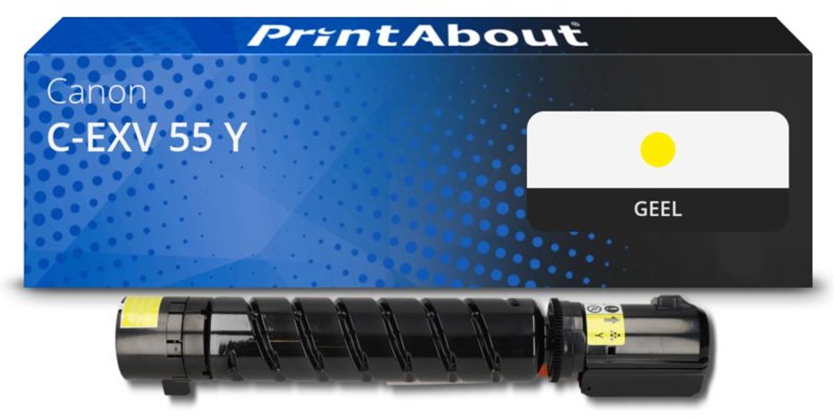 PrintAbout huismerk Toner C-EXV 55 Y Geel geschikt voor Canon