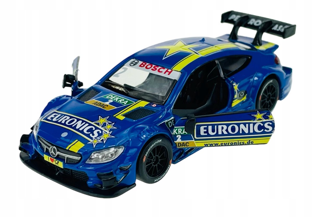 MSZ Mercedes-AMG C 63 DTM Blauw Metaal 1:43 Model Auto