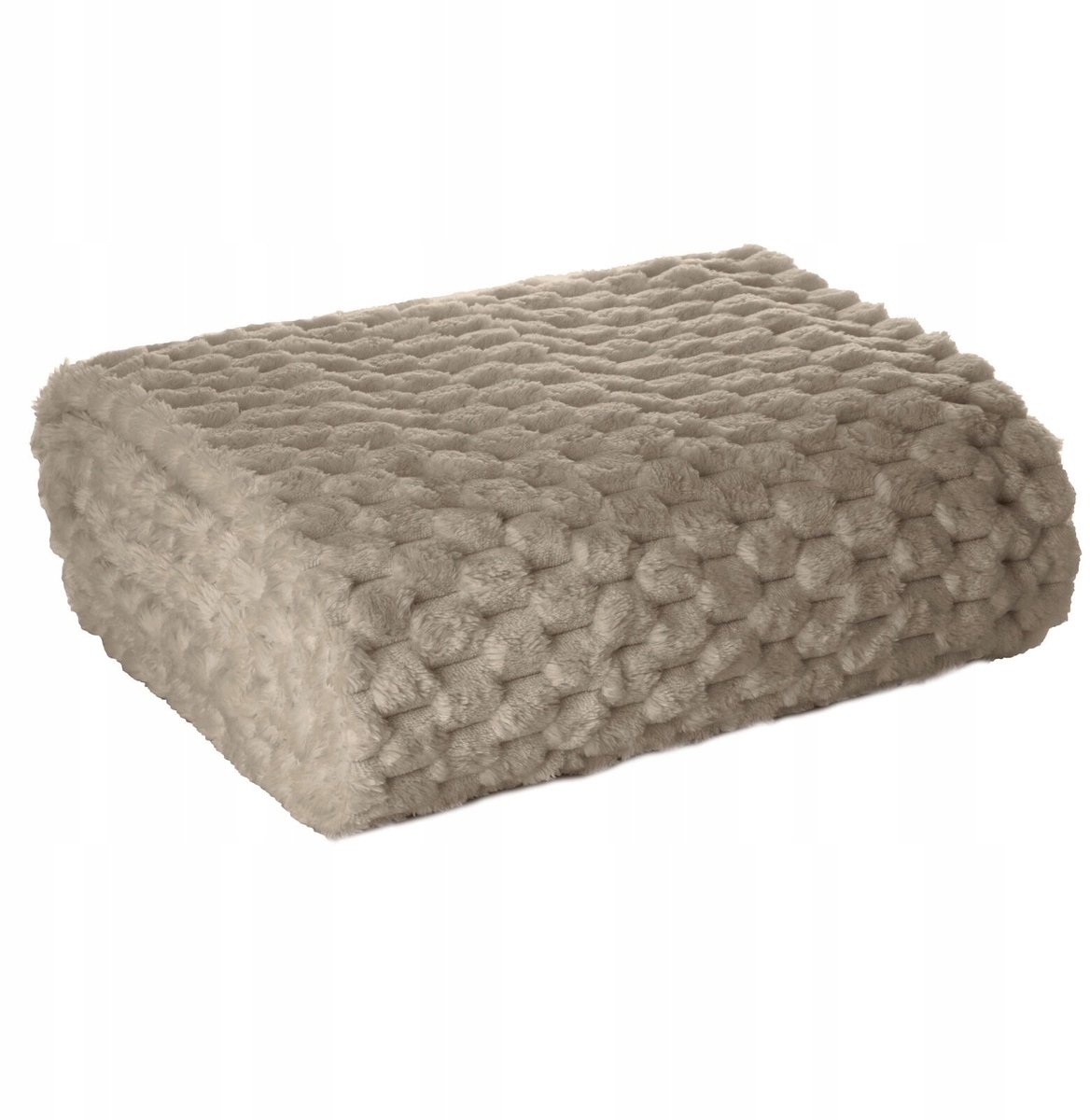 Eurofirany Zachte Plaid Cindy6 150x200cm - Beige Microvezel met Ribbelpatroon