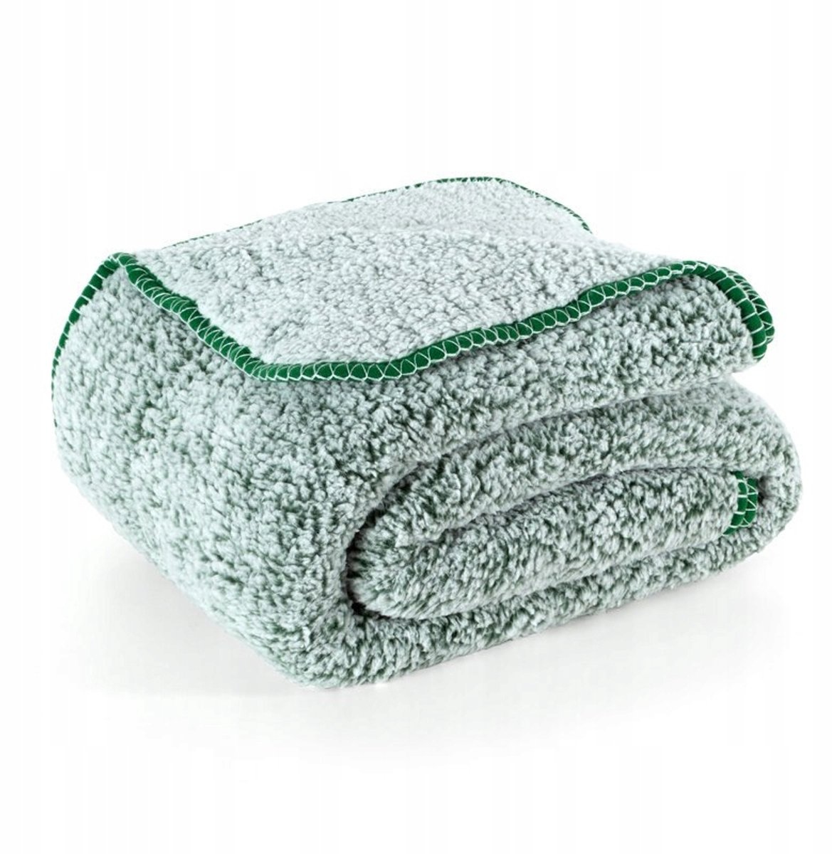 Sherpa Plaid Groen/Wit 170x210cm - Zacht & Warm
