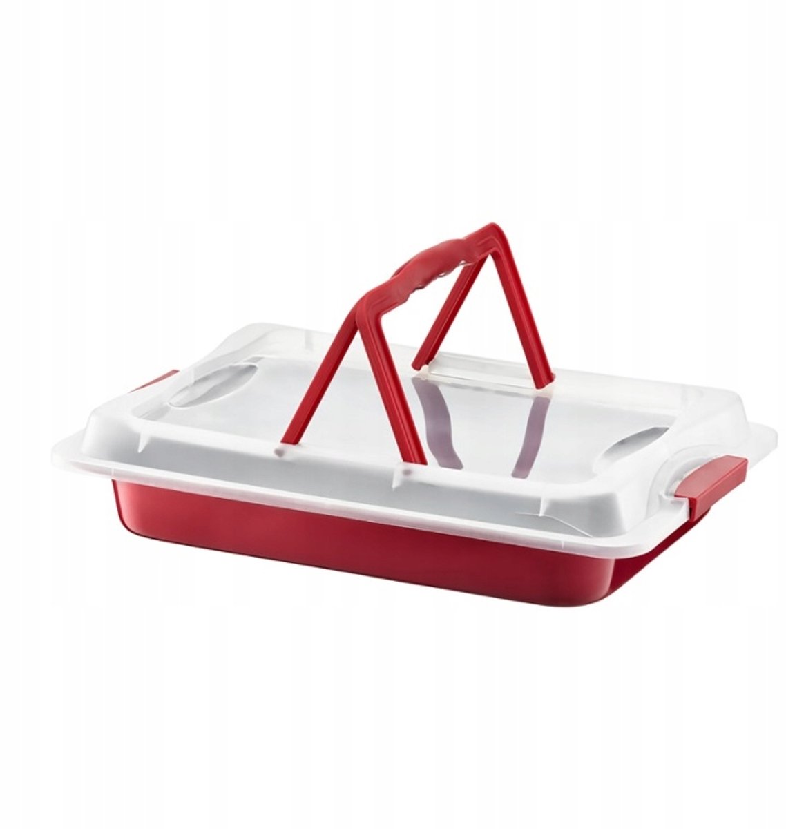 Ambition Cherry Braadpan met Deksel - 42x29 cm - Antiaanbaklaag