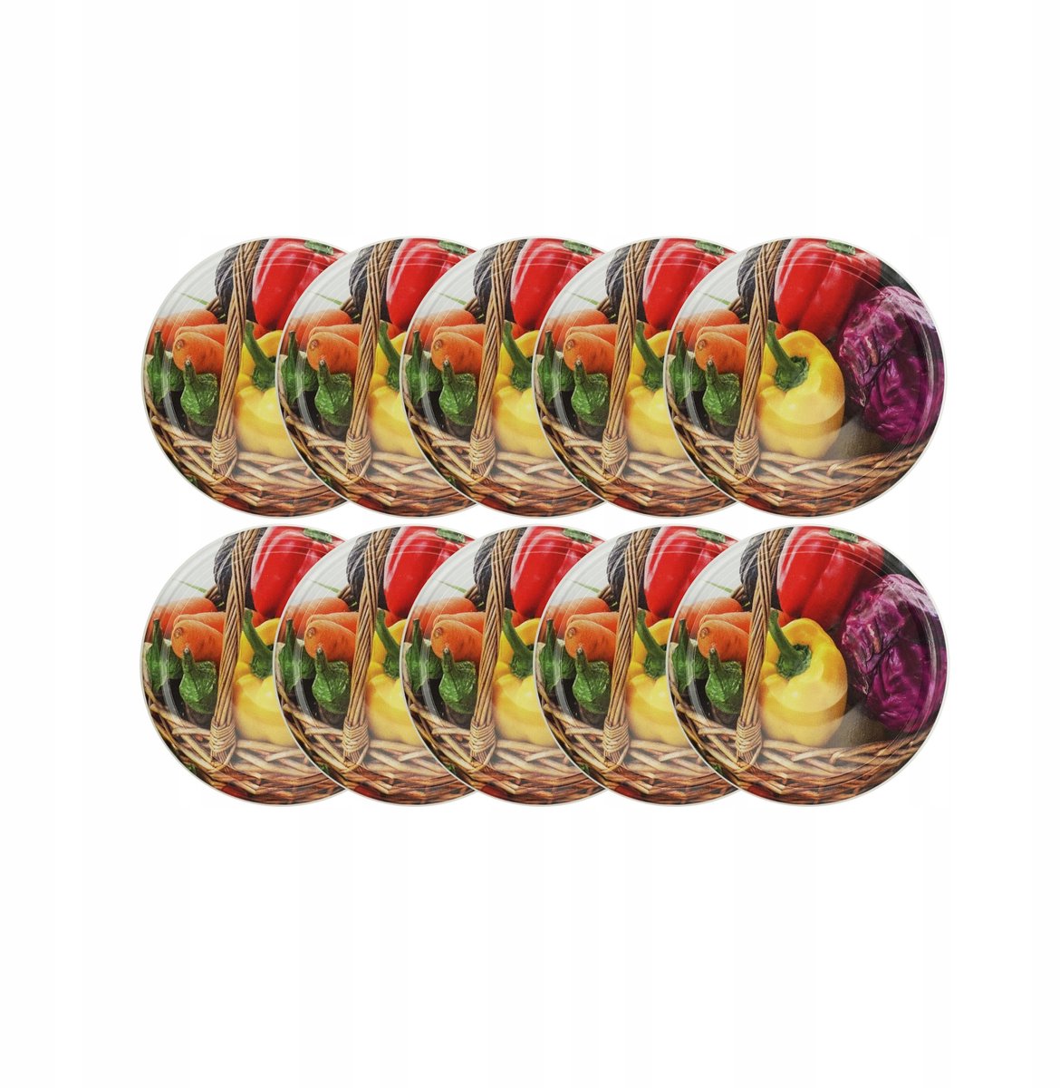 Tragar Weckglazen Deksel 82mm - 10 stuks - Groen & Wit