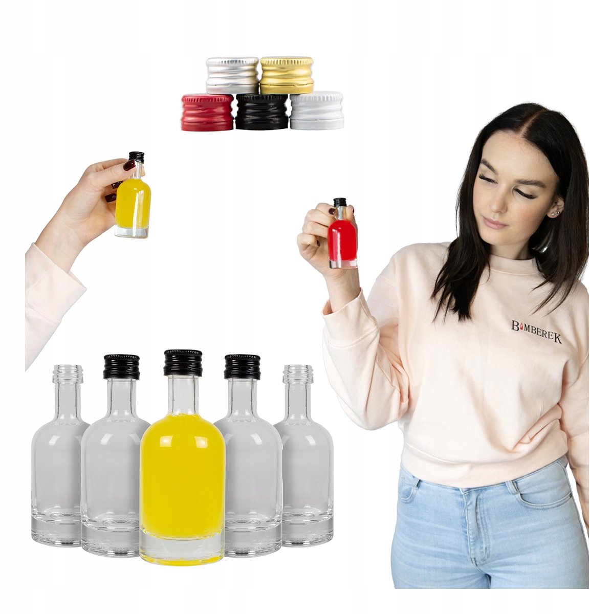 10x Mini Glazen Flessen TADEK 50ml - Perfect voor drankjes en geschenken