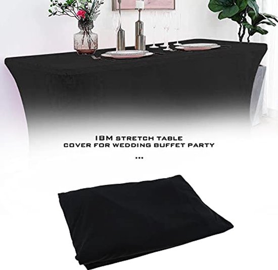 Namvo Stretch Table Cloth, 6ft Rectangle Spandex, Four-fold Tight