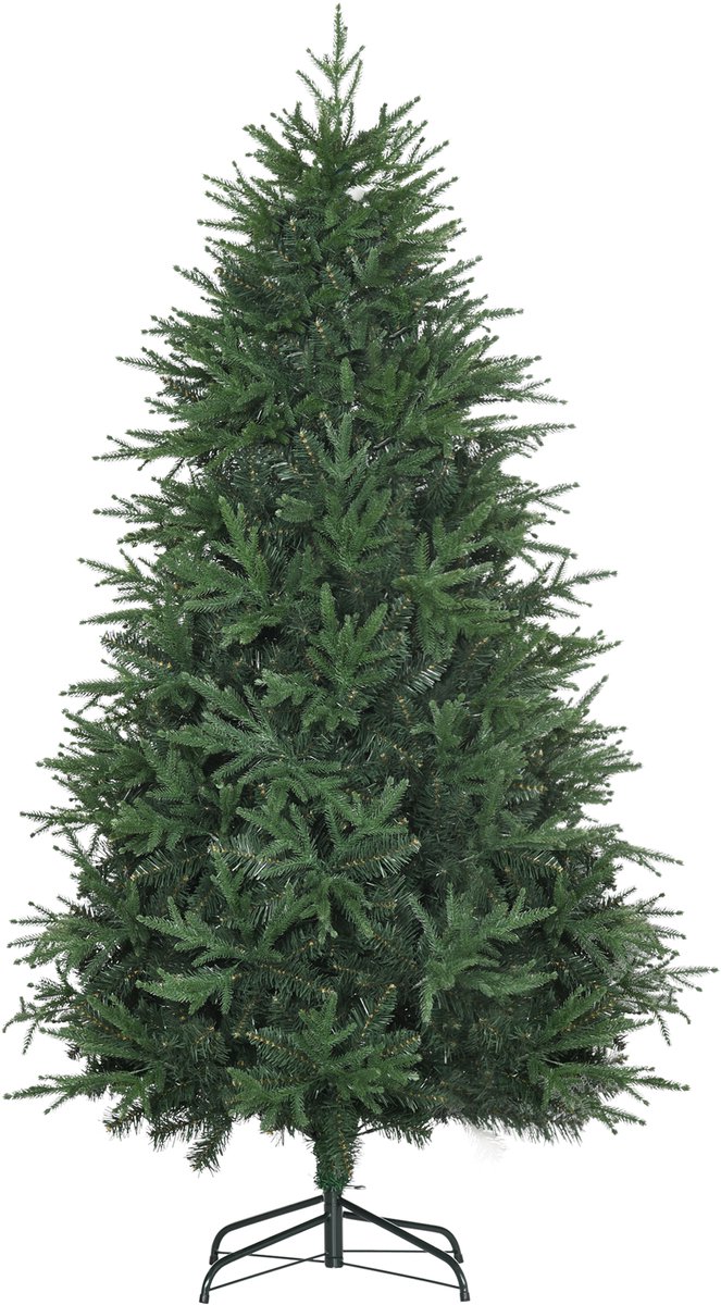 HOMCOM Kerstboom PVC, PE, Metaal 114L x 114B x 180H cm Groen